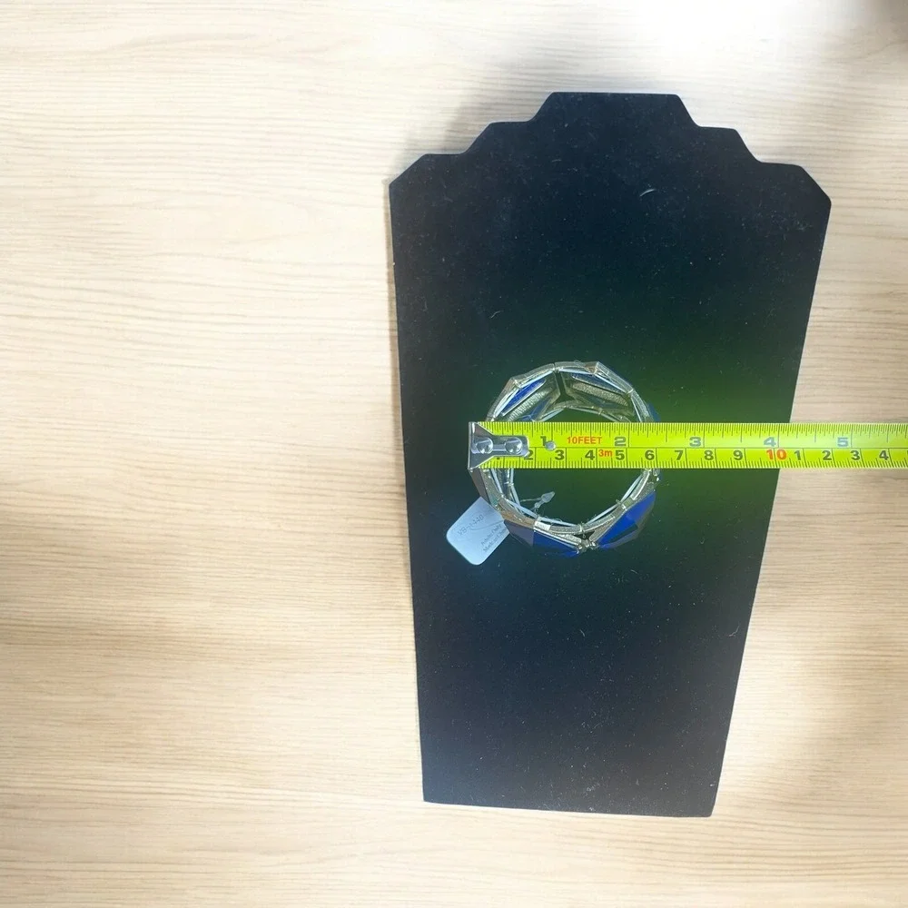 Cherry Blue And Gold Stretch Bracelet‎ New With Tags